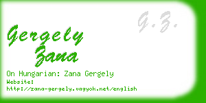 gergely zana business card